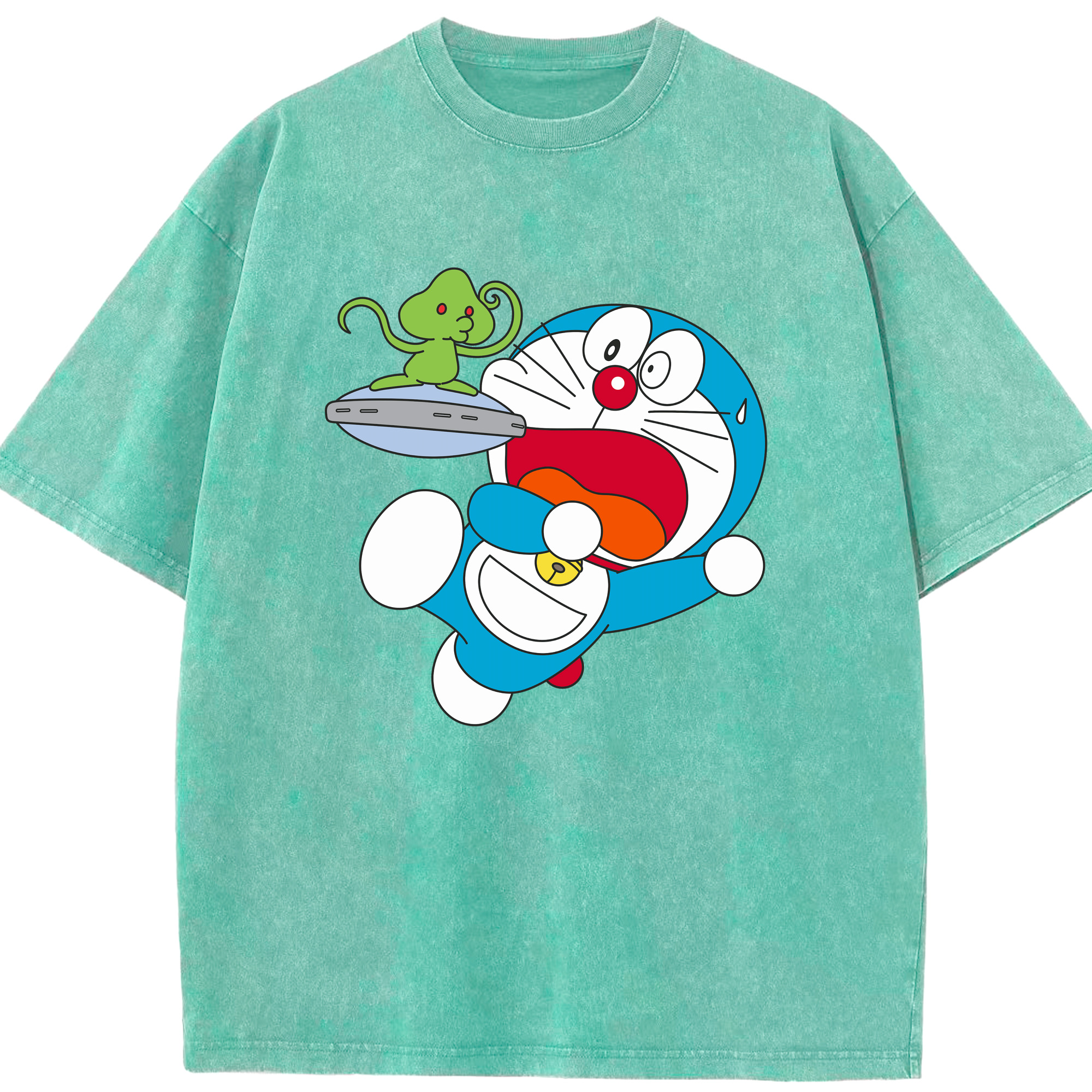 （画像用） ドラえもん Doraemon 綿100% ヴィンテージ風 半袖Tシャツ（フロントプリント）